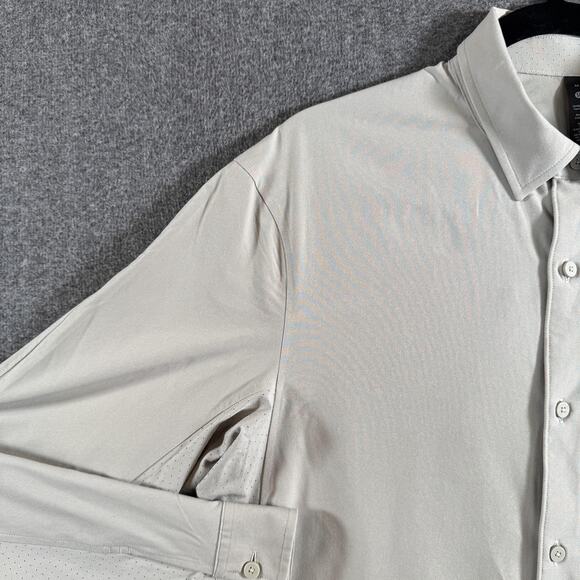 Lululemon Venture Overshirt Mens Medium L/S Button Down Stretch Vapor - Picture 7 of 14